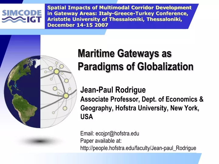 maritime gateways as paradigms of globalization