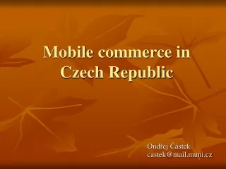 Mobile  commerce  in Czech Republic