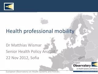 Health professional mobility
