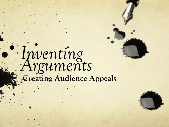 inventing arguments