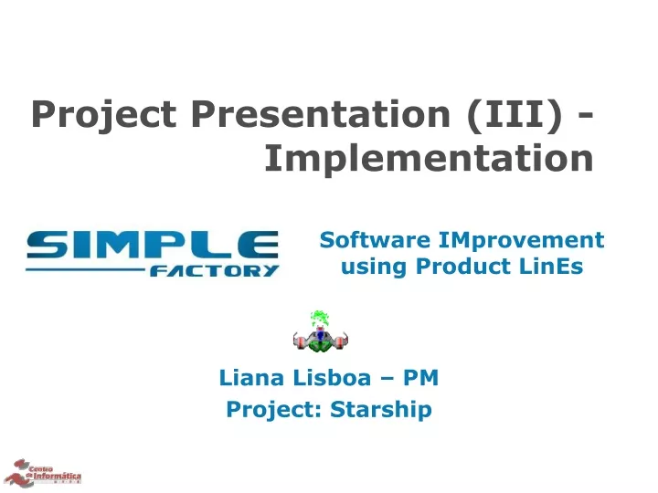 project presentation iii implementation
