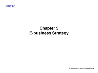 Chapter 5 E-business Strategy