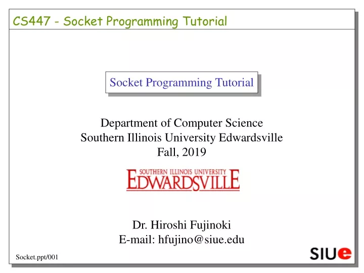 socket programming tutorial
