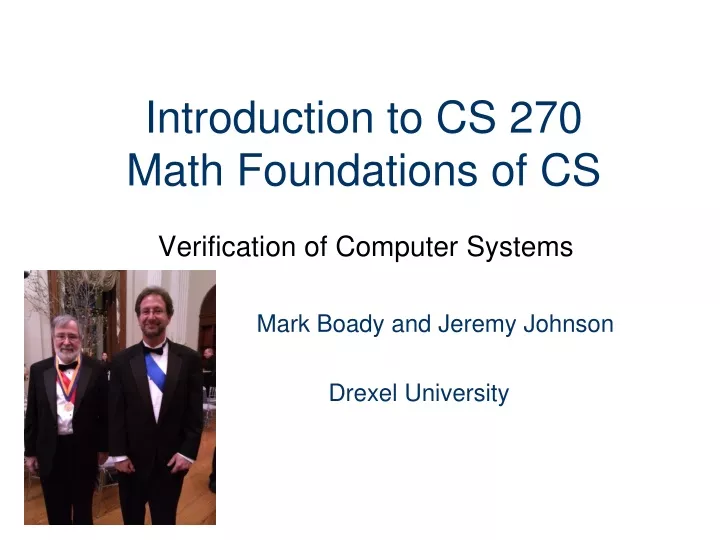 introduction to cs 270 math foundations of cs