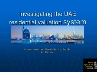 Investigating the UAE residential valuation  system