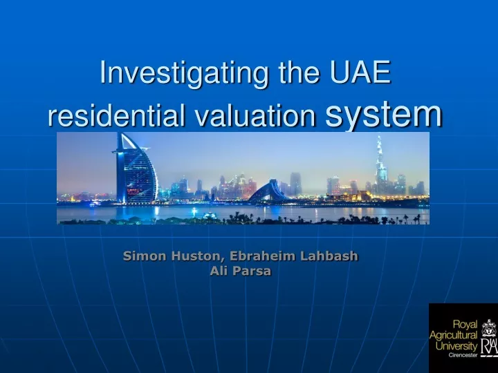 investigating the uae residential valuation system