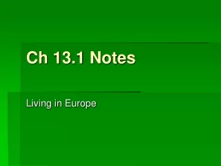 Ch 13.1 Notes