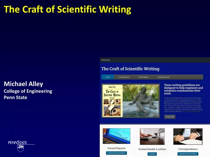 the craft of scientific writing