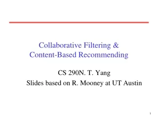Collaborative Filtering &amp; Content-Based Recommending