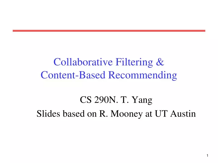 collaborative filtering content based recommending
