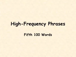 High-Frequency Phrases