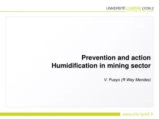Prevention and action Humidification in mining sector V. Pueyo (R Wey Mendes)