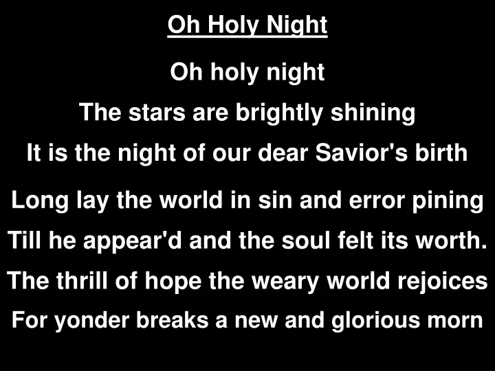 oh holy night oh holy night the stars