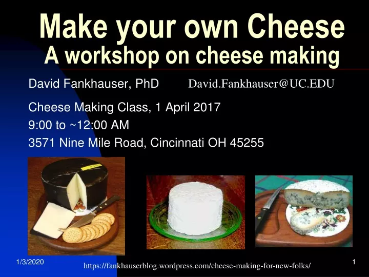 make your own cheese a workshop on cheese making