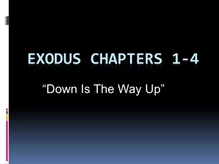 Exodus chapters 1-4