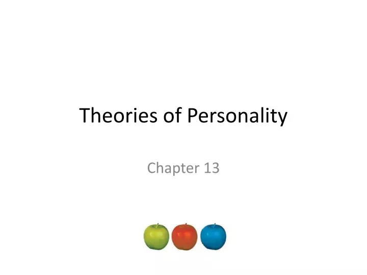 theories of personality