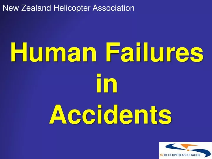 human failures in accidents