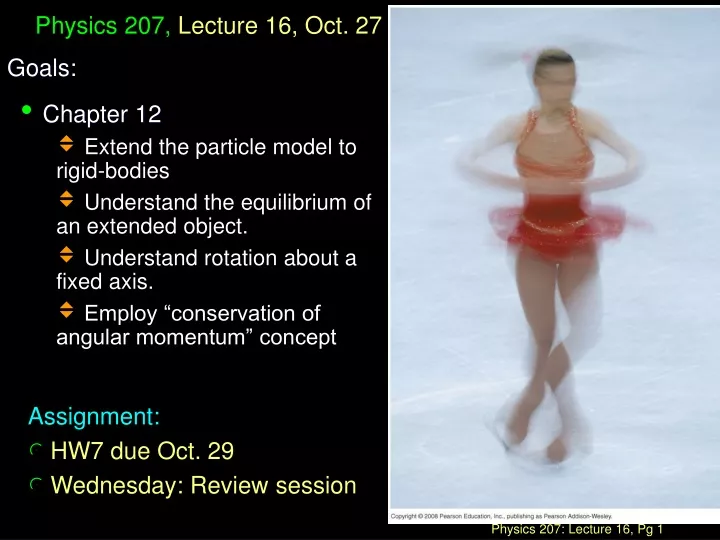physics 207 lecture 16 oct 27