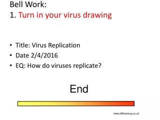 Bell Work:  1.  Turn in your virus drawing
