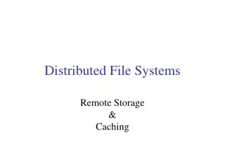 Distributed File Systems