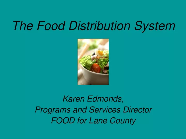 the food distribution system karen edmonds