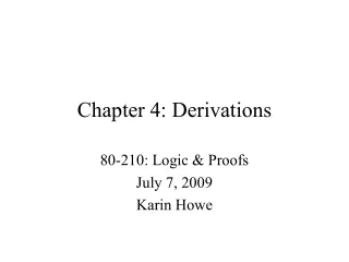 Chapter 4: Derivations