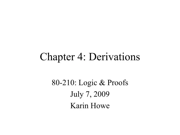 chapter 4 derivations