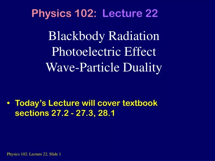 blackbody radiation photoelectric effect wave particle duality