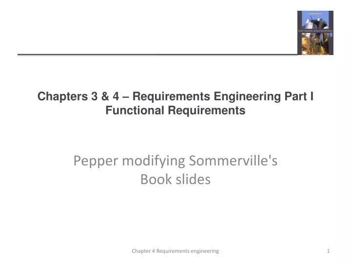 chapters 3 4 requirements engineering part i functional requirements