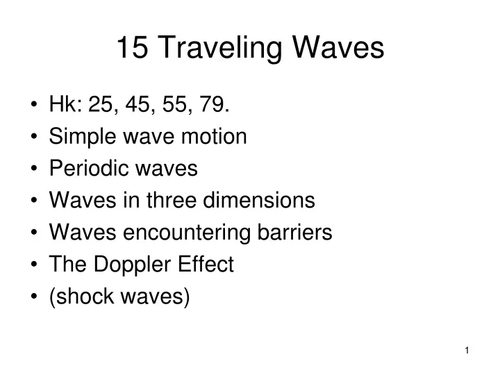15 traveling waves