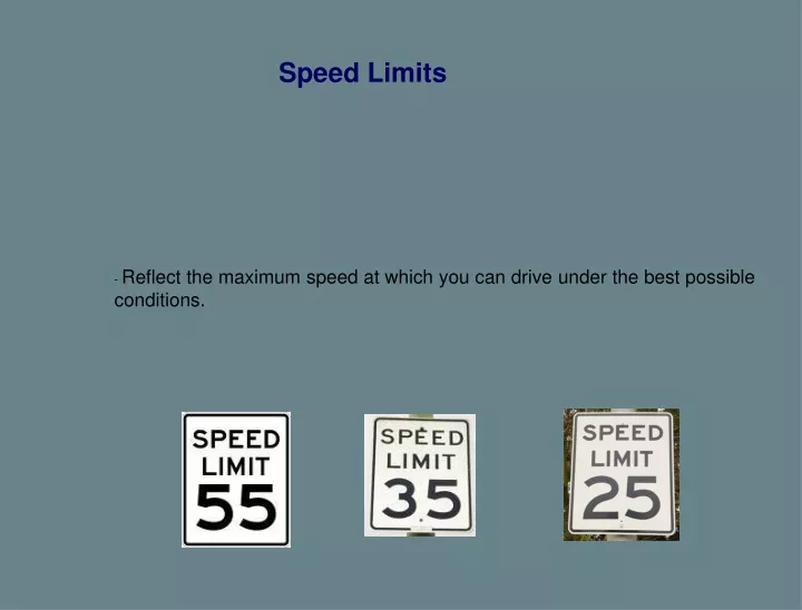 speed limits
