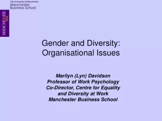 Gender and Diversity: Organisational Issues