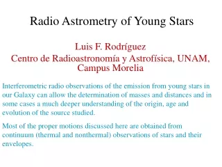 Radio Astrometry of Young Stars