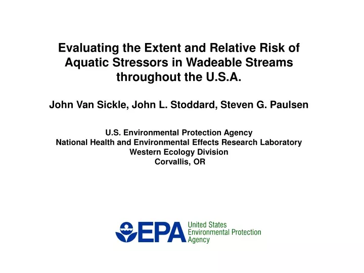 evaluating the extent and relative risk