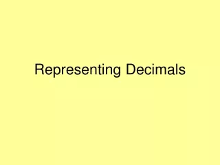 Representing Decimals