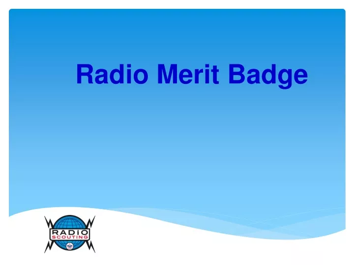 radio merit badge