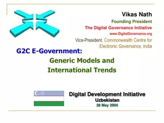 G2C E-Government: Generic Models and  International Trends