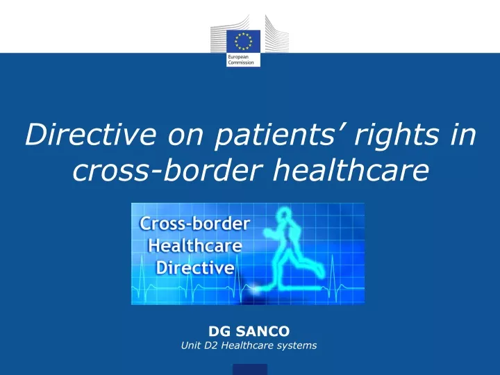 directive on patients rights in cross border healthcare