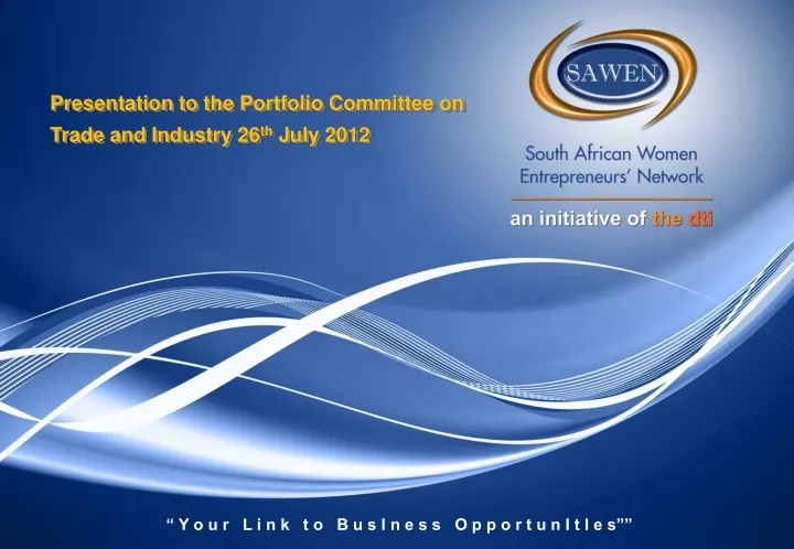 presentation to the portfolio committee on trade