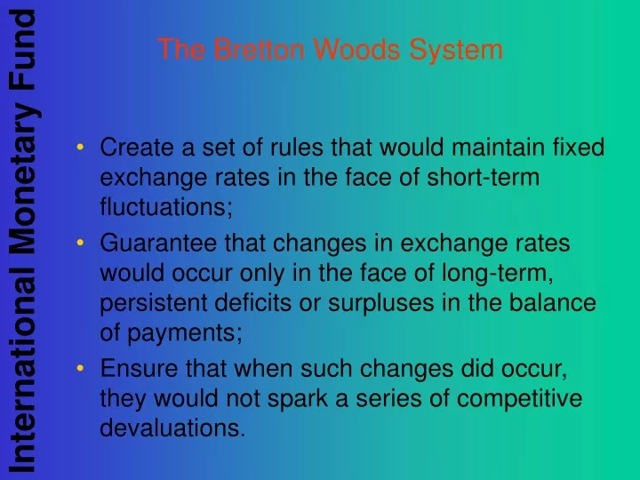 the bretton woods system