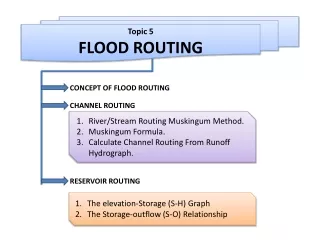 Topic 5 FLOOD ROUTING
