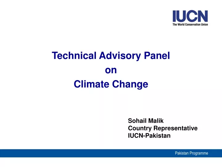 technical advisory panel on climate change