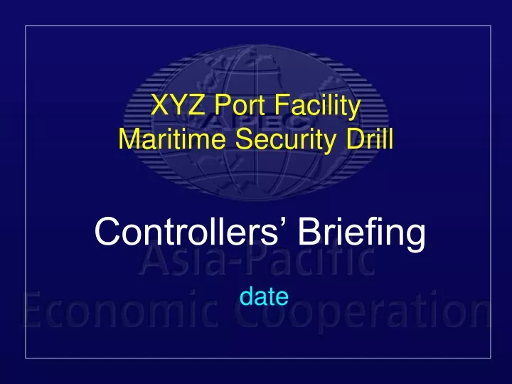 xyz port facility maritime security drill