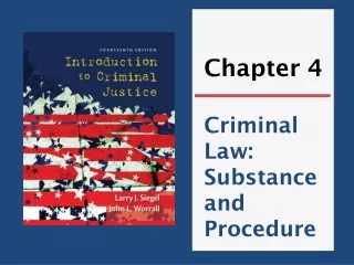 Criminal Law: Substance and Procedure