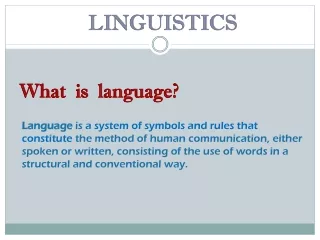 What  is  language?