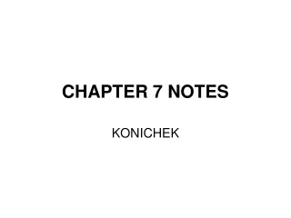 CHAPTER 7 NOTES