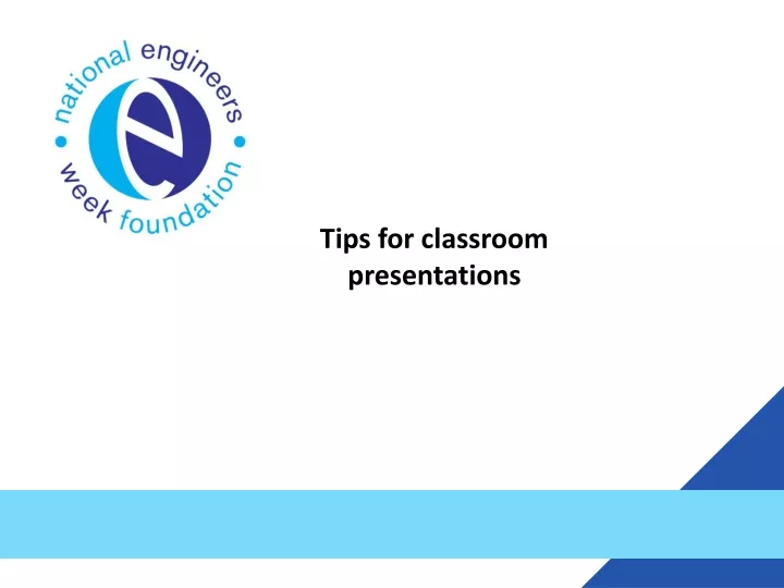 tips for classroom presentations