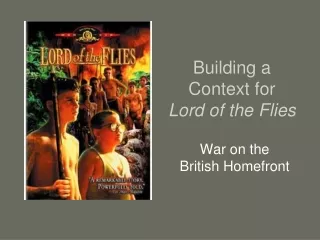 Building a Context for  Lord of the Flies