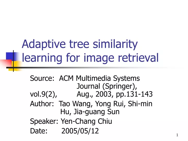adaptive tree similarity learning for image retrieval