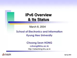 IPv6 Overview &amp; Its Status